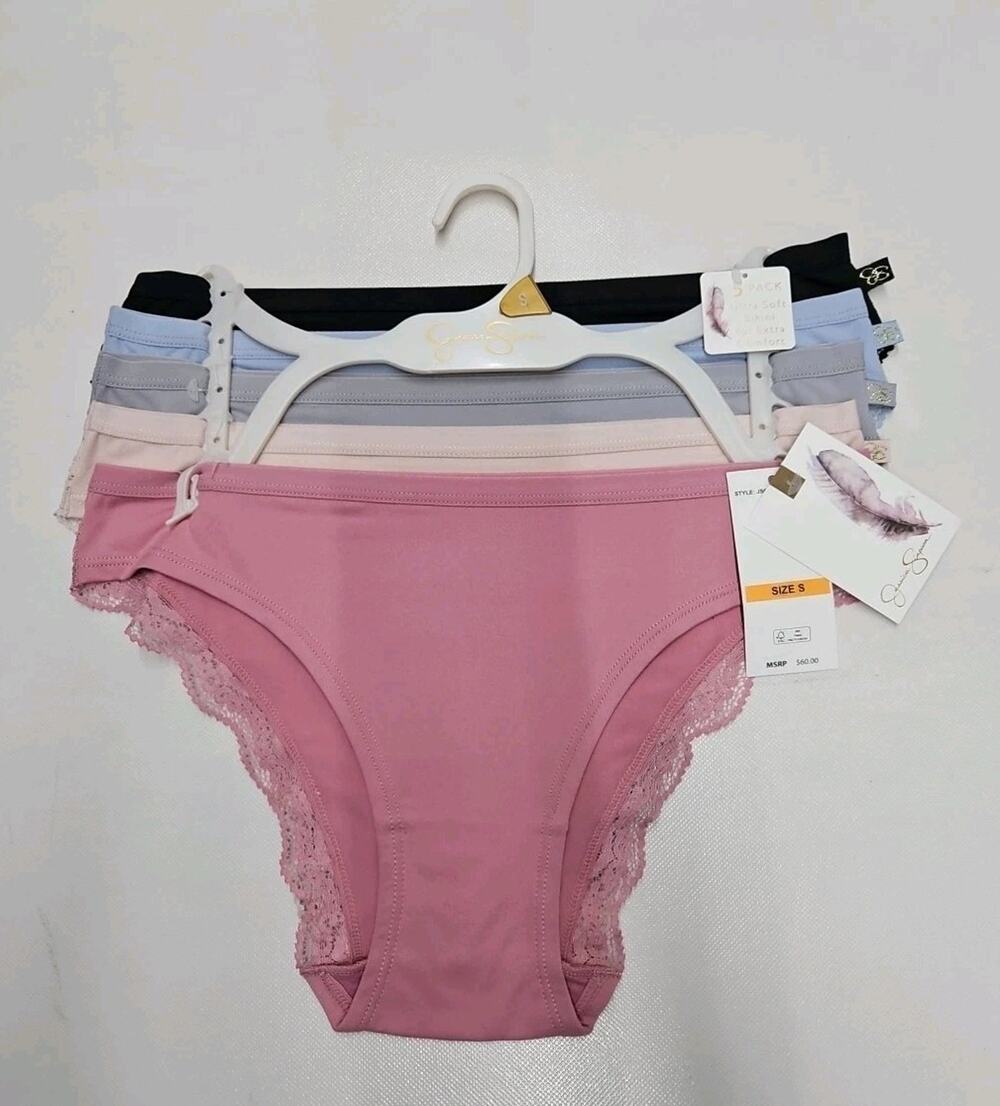 Jessica Simpson Ultra Soft Bikini For Extra Comfort Size Small Multicolor 5pk...